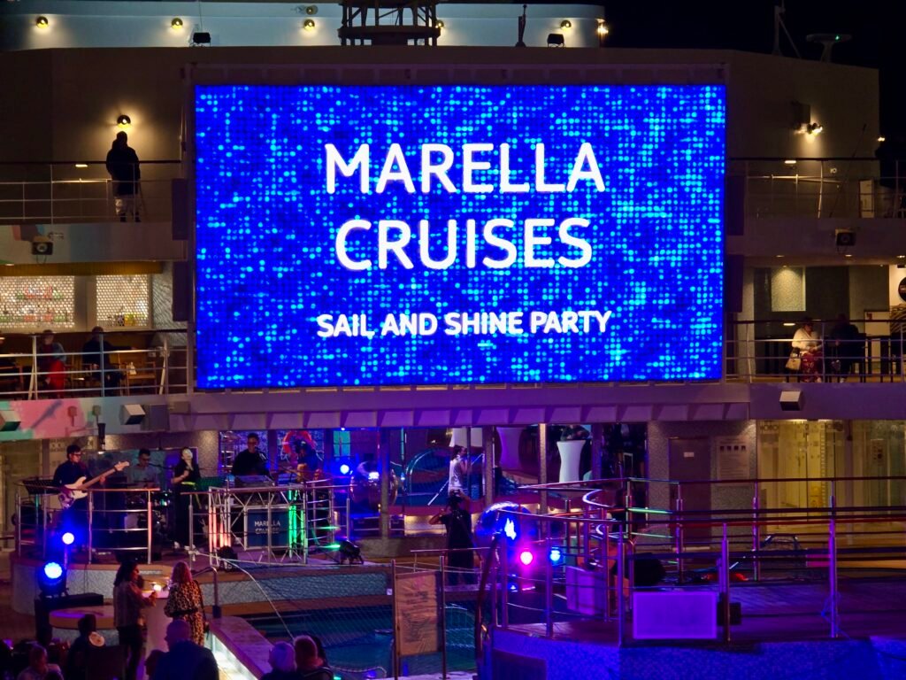 Sail away party on the Explorer